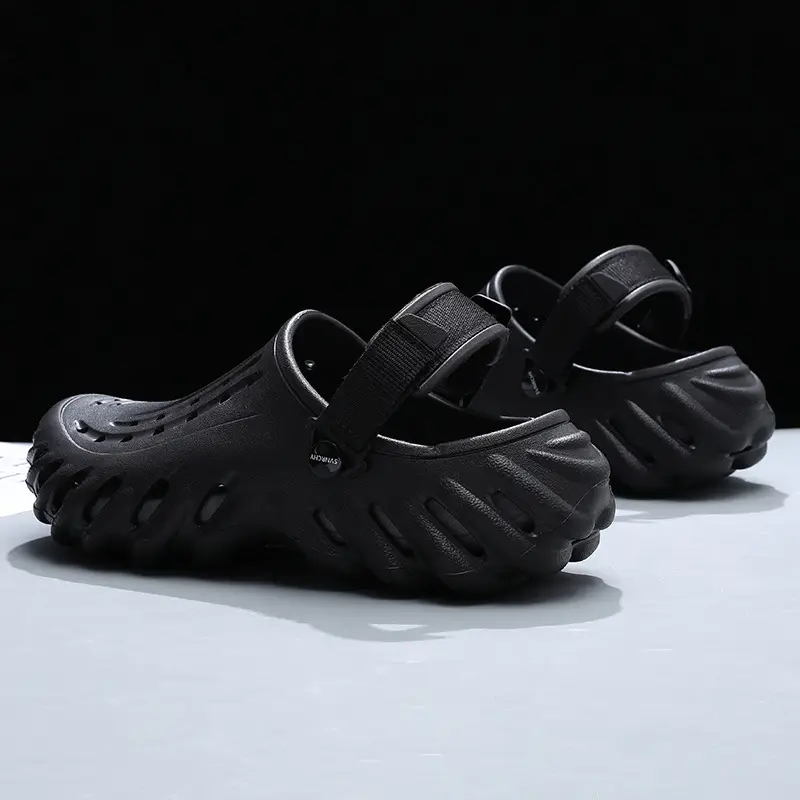 Hole Shoes Men's Summer Thick Sole Outer Wear Breathable Soft Baotou Tops EVA Home Non-Slip Non-Stinky Foot Wear-Resistant Sandals - Image 4