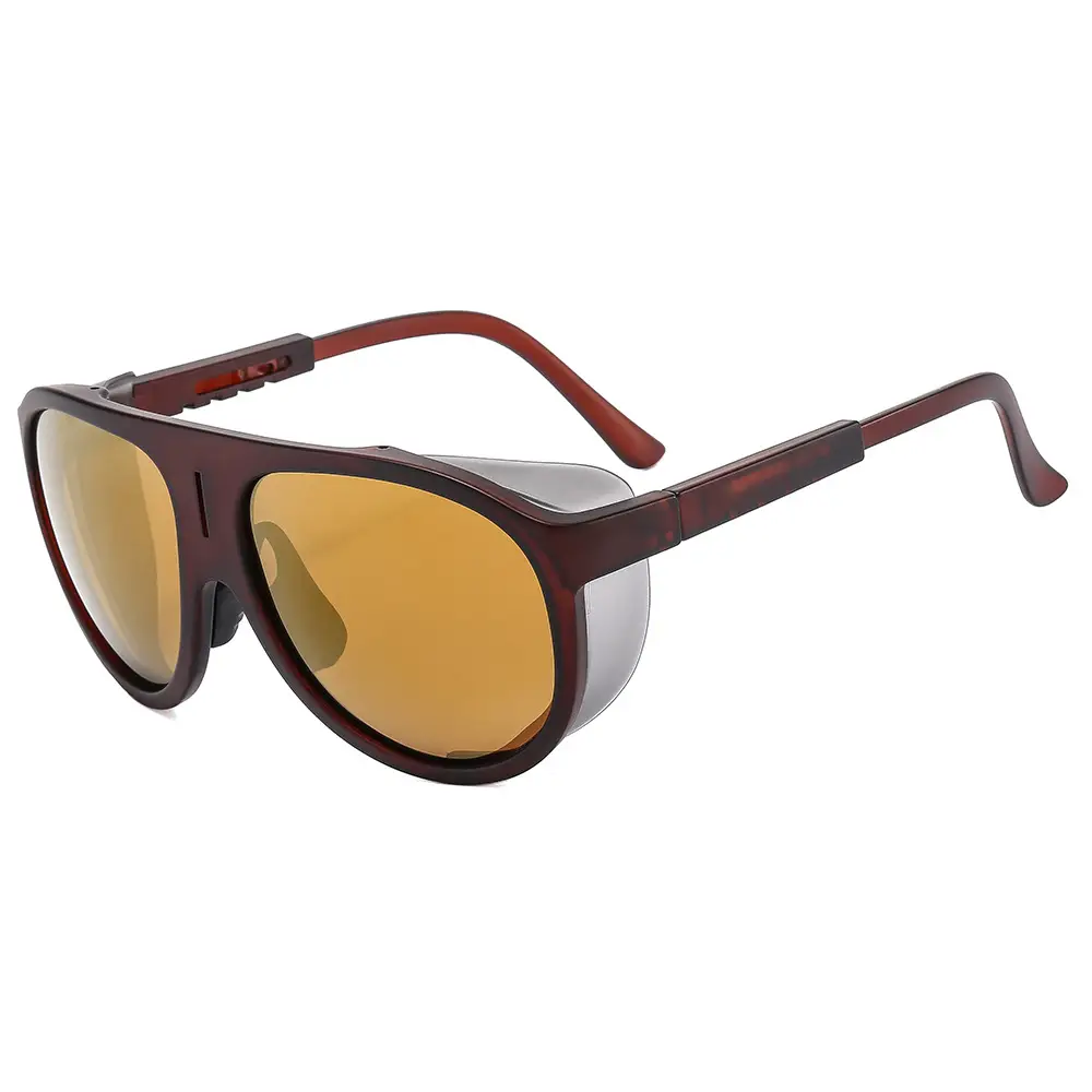 UV-Proof Men's Blue Sunglasses with Black Frames