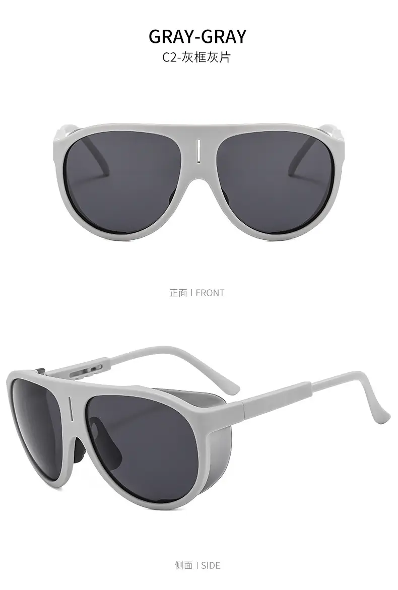 UV-Proof Men's Blue Sunglasses with Black Frames — feature 12