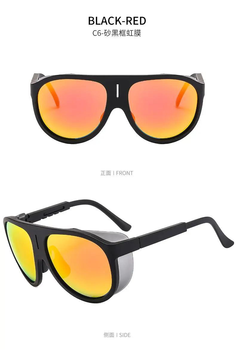 UV-Proof Men's Blue Sunglasses with Black Frames — feature 16