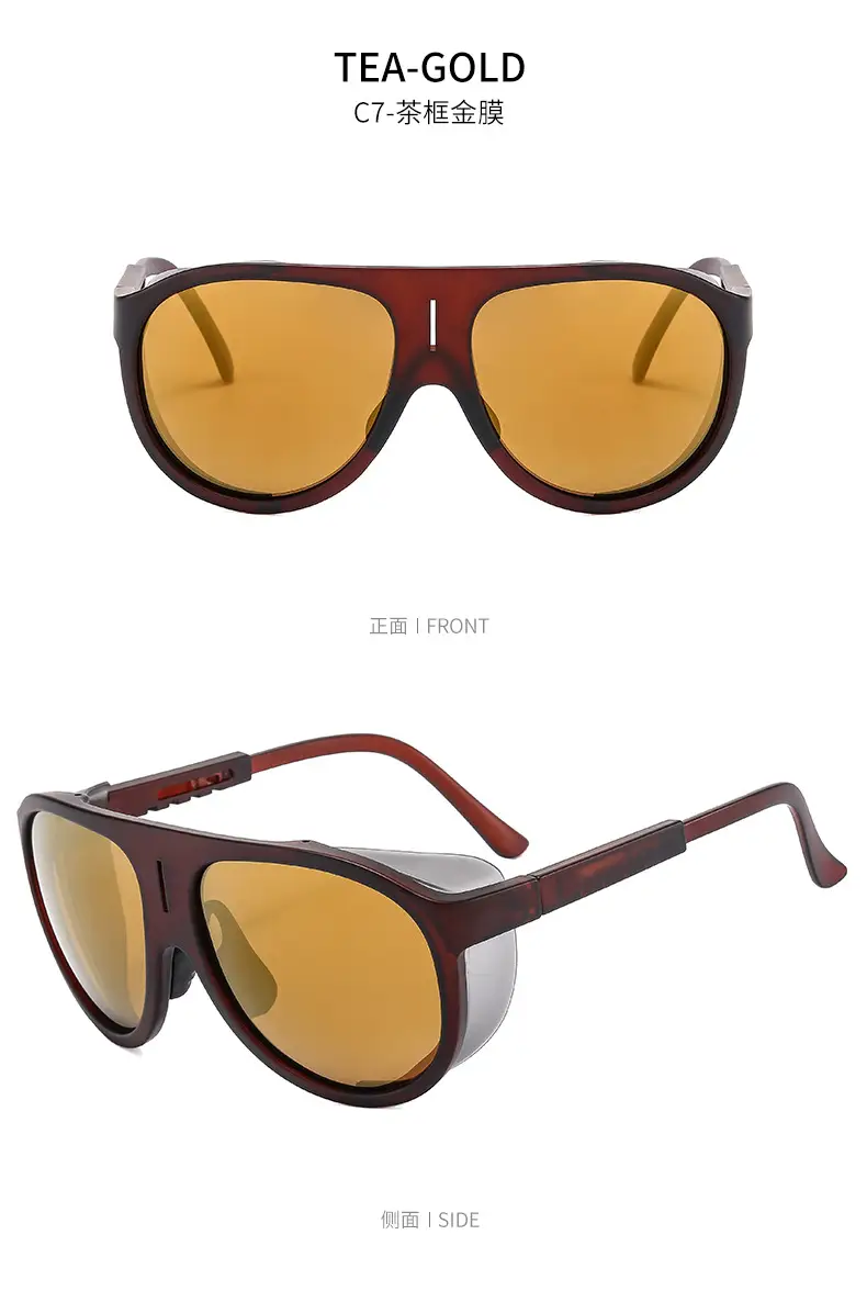 UV-Proof Men's Blue Sunglasses with Black Frames — feature 17