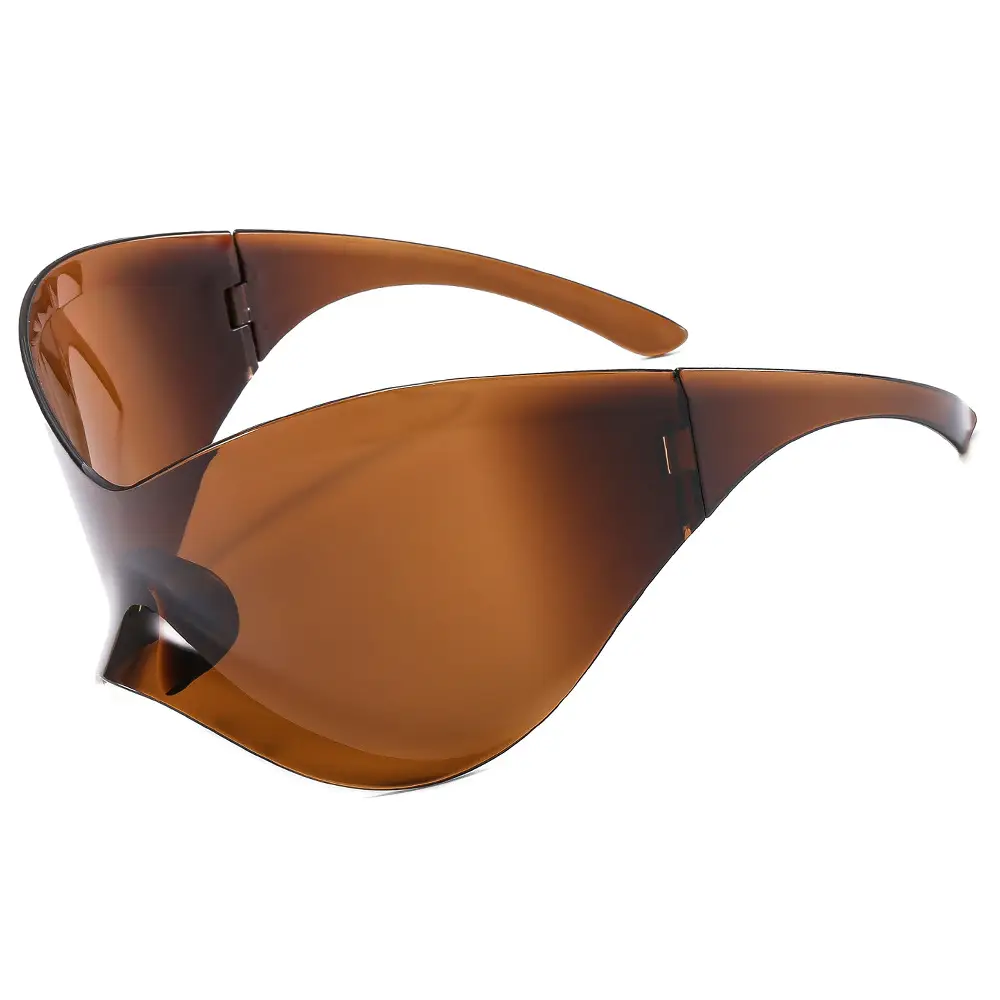New European Oversized Yellow Sunglasses Y2K Wind Mask