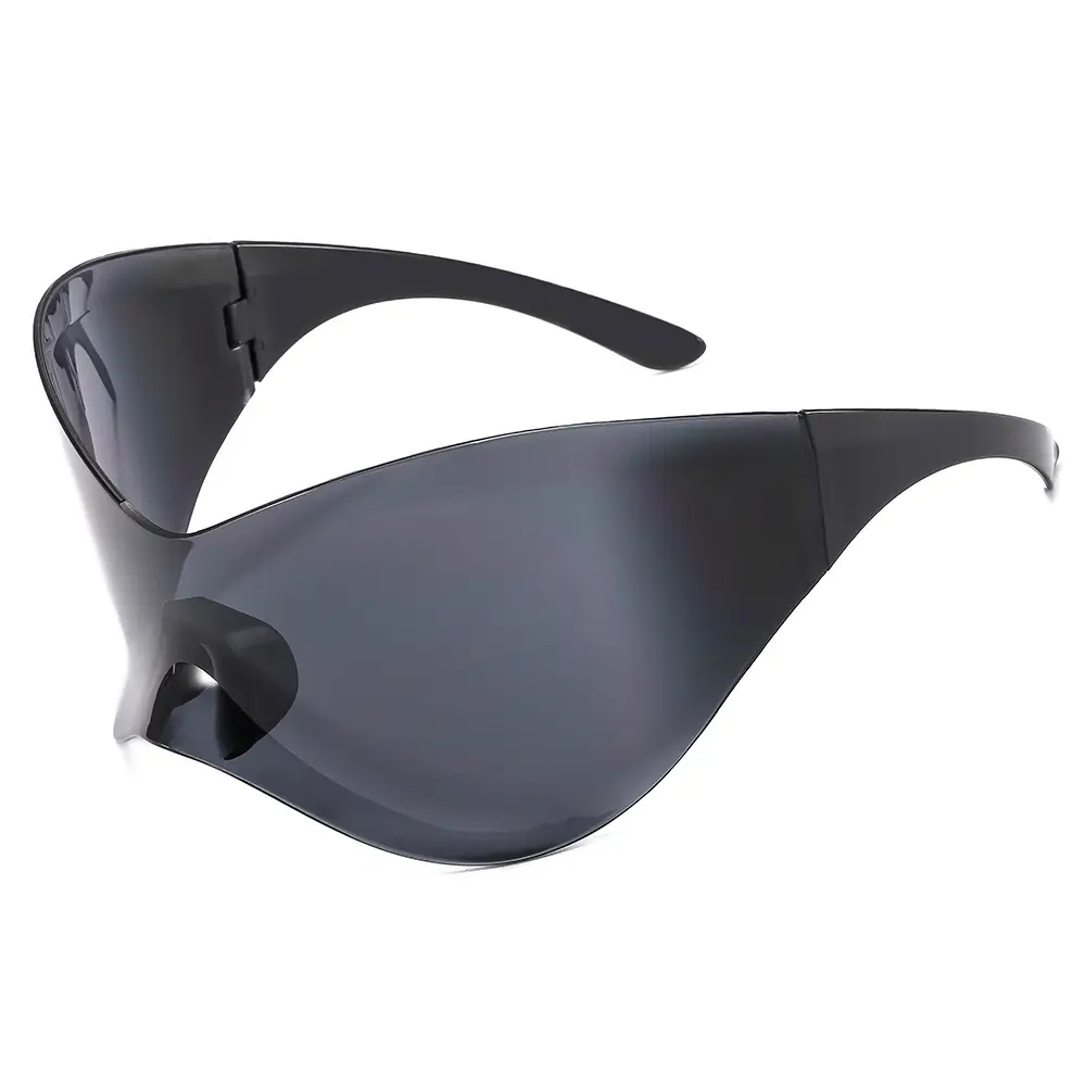 New European Oversized Yellow Sunglasses Y2K Wind Mask