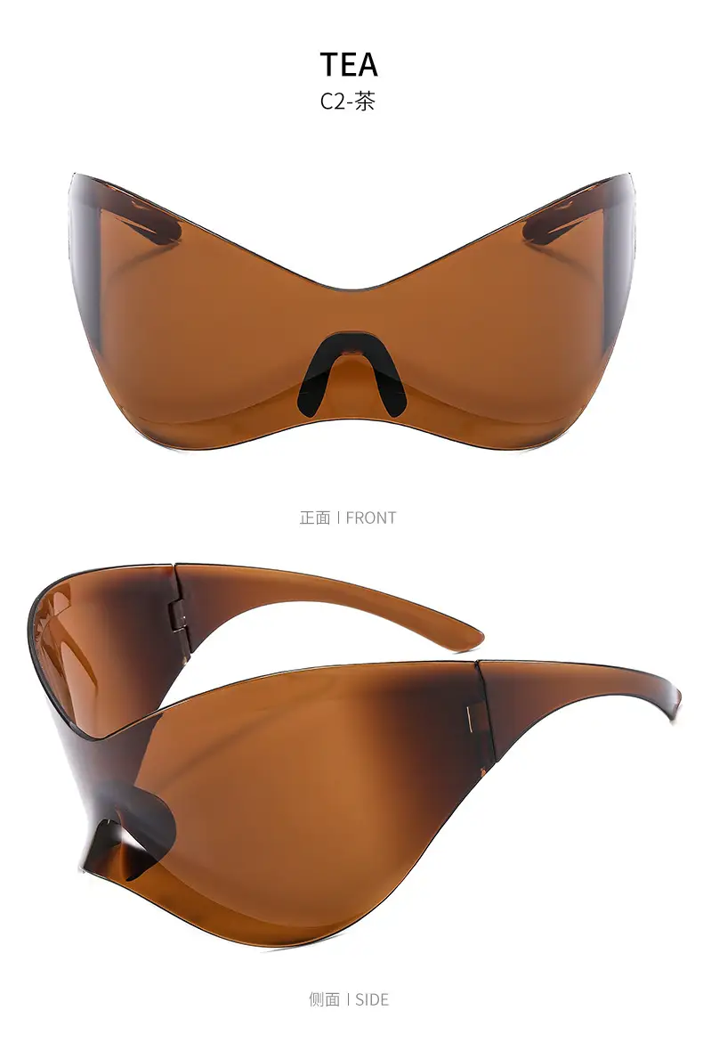 New European Oversized Yellow Sunglasses Y2K Wind Mask — feature 12