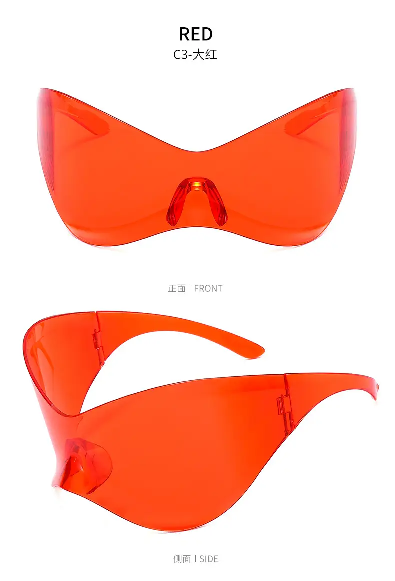 New European Oversized Yellow Sunglasses Y2K Wind Mask — feature 13