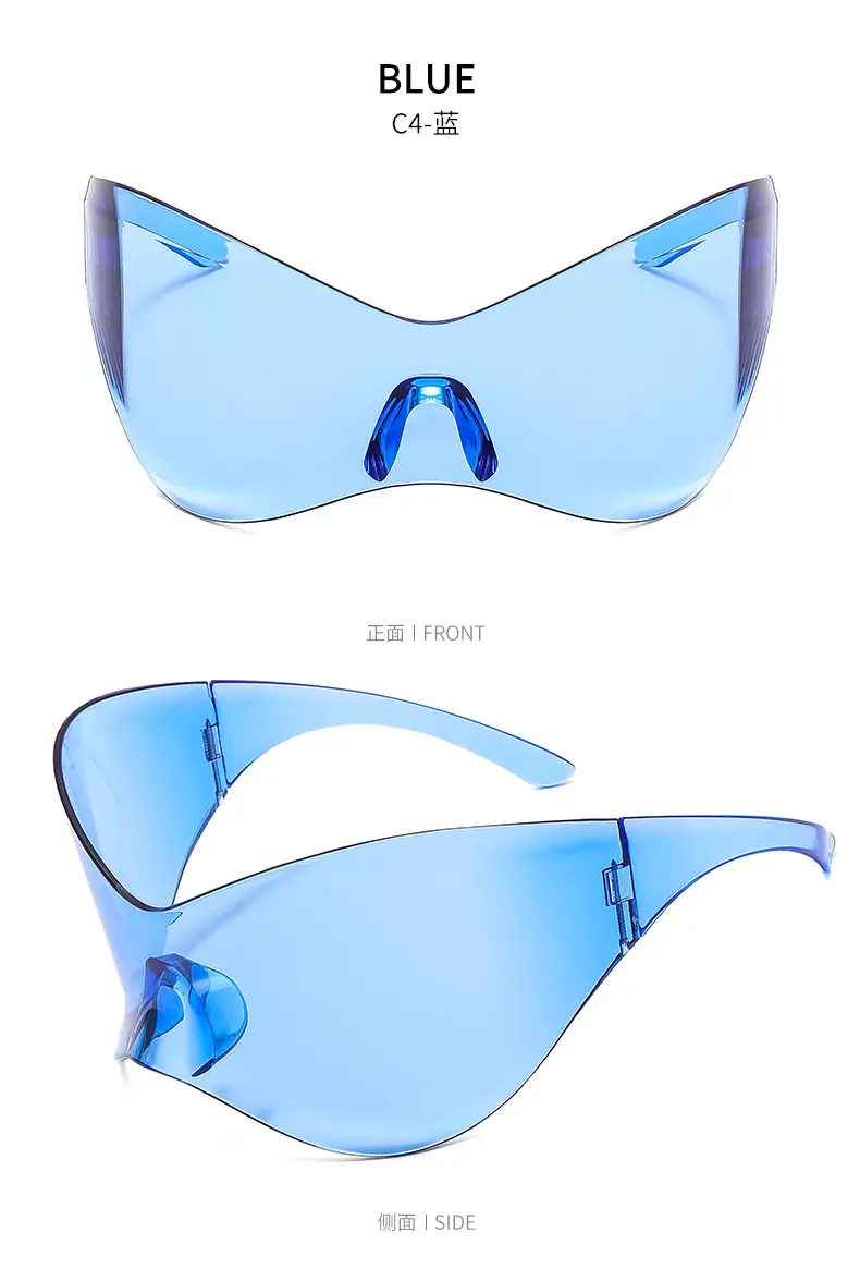 New European Oversized Yellow Sunglasses Y2K Wind Mask — feature 14