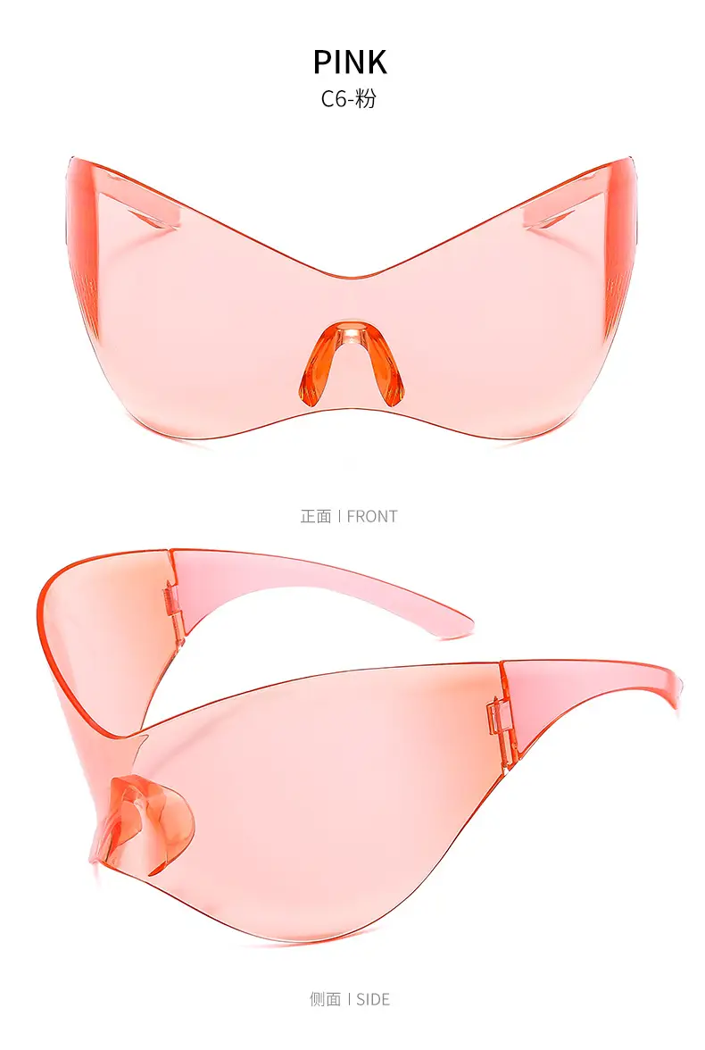 New European Oversized Yellow Sunglasses Y2K Wind Mask — feature 16