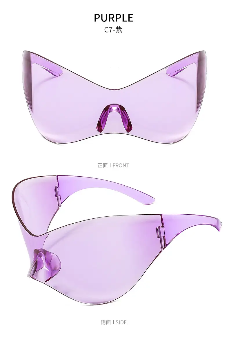 New European Oversized Yellow Sunglasses Y2K Wind Mask — feature 17