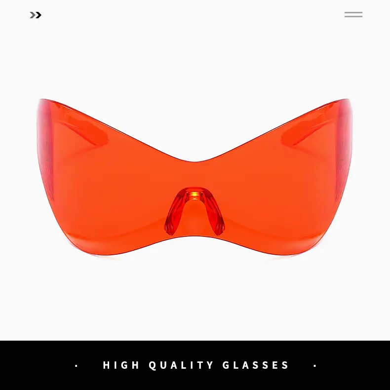 New European Oversized Yellow Sunglasses Y2K Wind Mask — feature 4