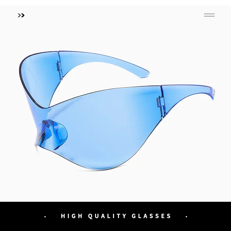 New European Oversized Yellow Sunglasses Y2K Wind Mask — feature 5