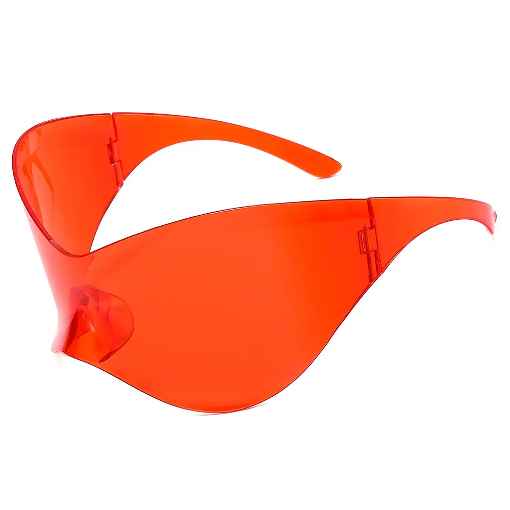 New European Oversized Yellow Sunglasses Y2K Wind Mask