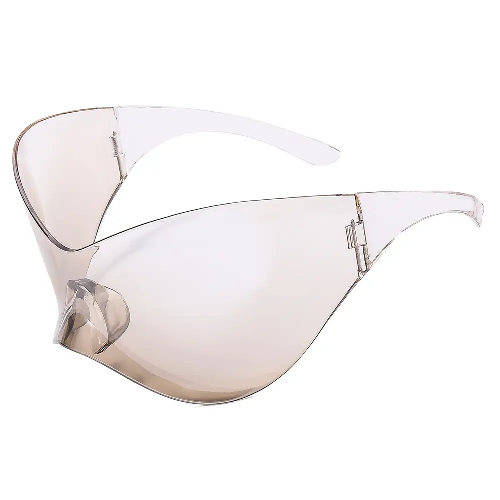New European Oversized Yellow Sunglasses Y2K Wind Mask