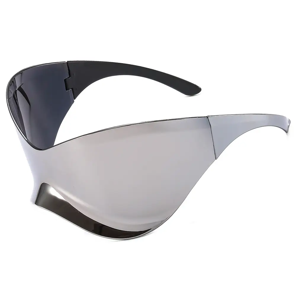 New European Oversized Yellow Sunglasses Y2K Wind Mask