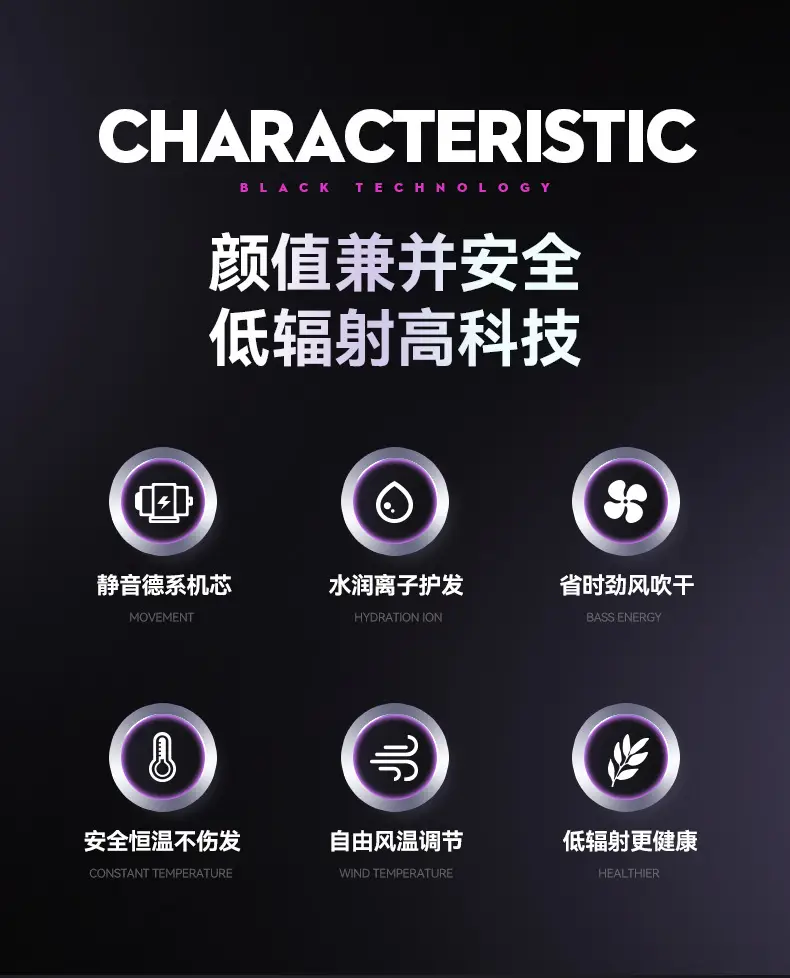 High-Speed Hair Dryer with Negative Ion Technology — feature 2