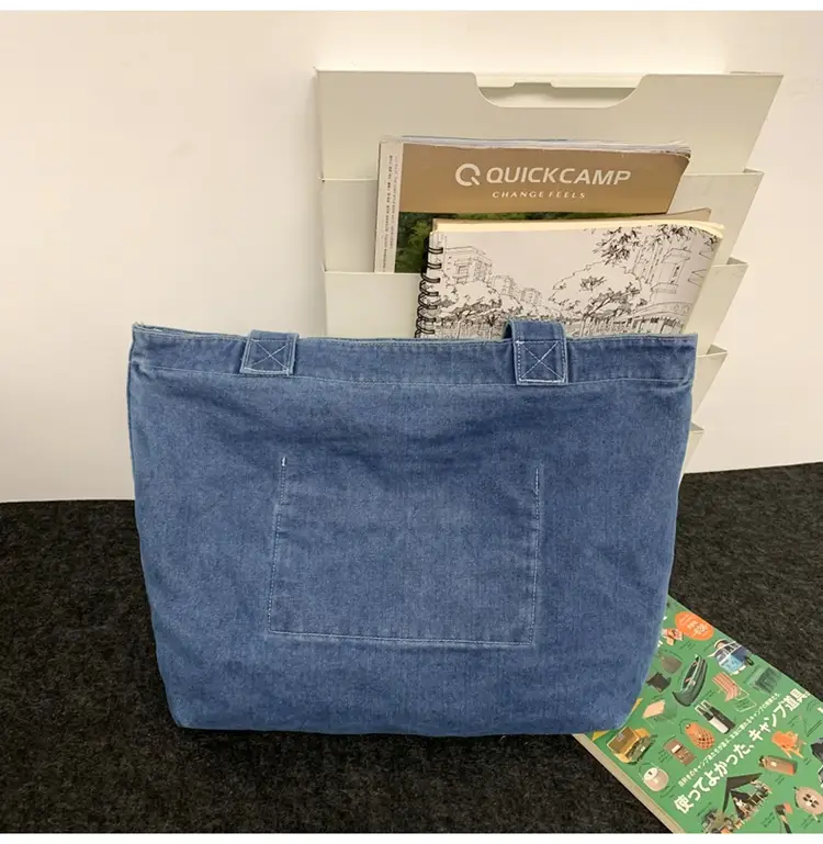 Blue Denim Canvas Shoulder Bag for Women 2024 â feature 14