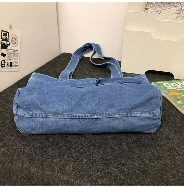 Blue Denim Canvas Shoulder Bag for Women 2024 â feature 15