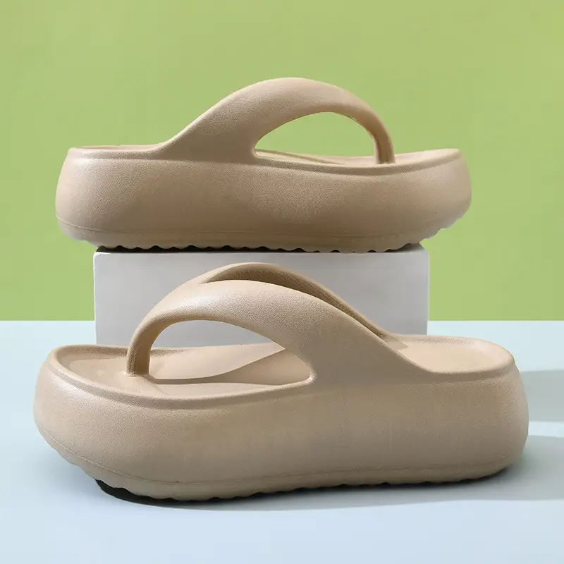 Flip-flops Women's Summer Wear Thick-soled Wear-resistant Non-slip Sandals EVA Home All-match Dung-feeling Non-stinking Sandals - Image 6