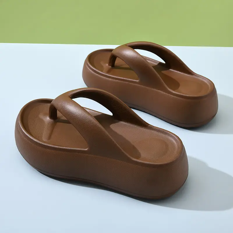 Flip-flops Women's Summer Wear Thick-soled Wear-resistant Non-slip Sandals EVA Home All-match Dung-feeling Non-stinking Sandals - Image 7
