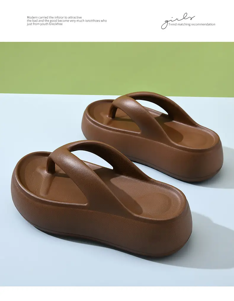 Flip-flops Women's Summer Wear Thick-soled Wear-resistant Non-slip Sandals EVA Home All-match Dung-feeling Non-stinking Sandals — feature 15