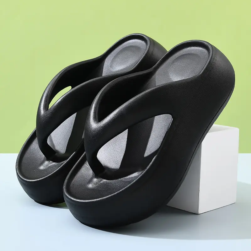 Flip-flops Women's Summer Wear Thick-soled Wear-resistant Non-slip Sandals EVA Home All-match Dung-feeling Non-stinking Sandals - Image 2