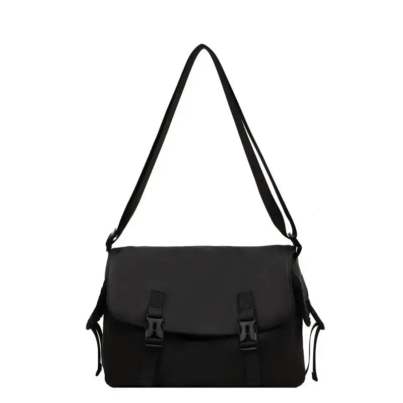 Black Cool Tooling Messenger Bag for Men Women
