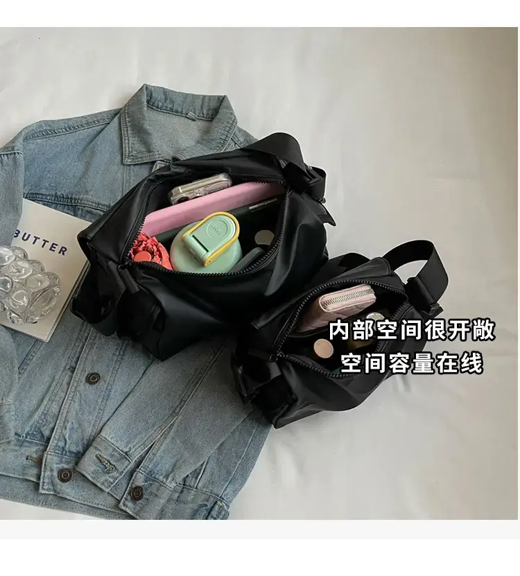 Black Cool Tooling Messenger Bag for Men Women — feature 6