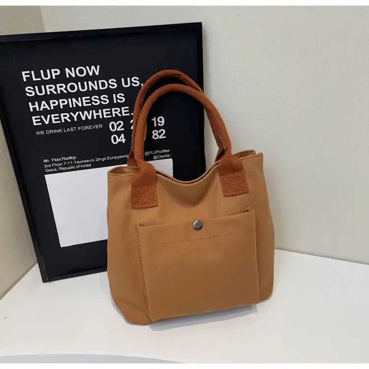 Women's Blue Canvas Shoulder Bag Large Winter 2024 — feature 28