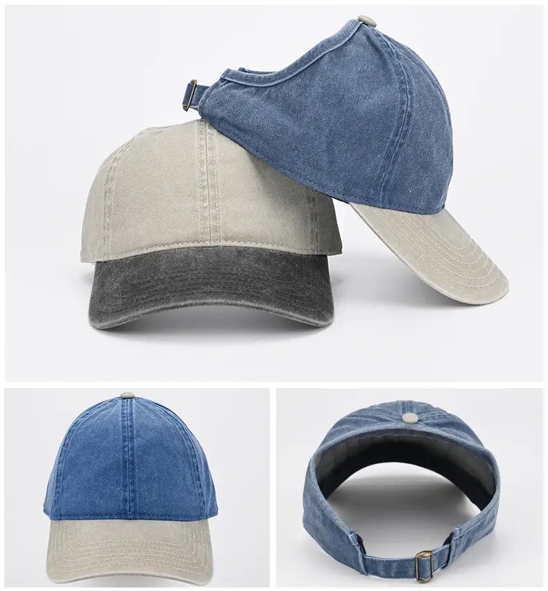 Wine Red Embroidered Baseball Cap Half Bristle — feature 13