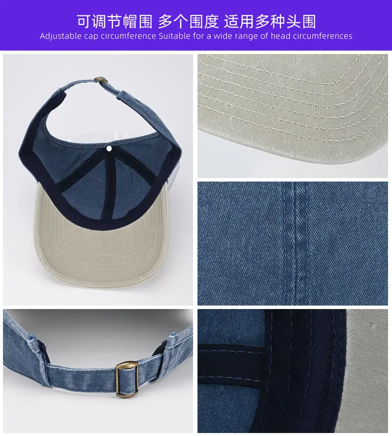 Wine Red Embroidered Baseball Cap Half Bristle — feature 15