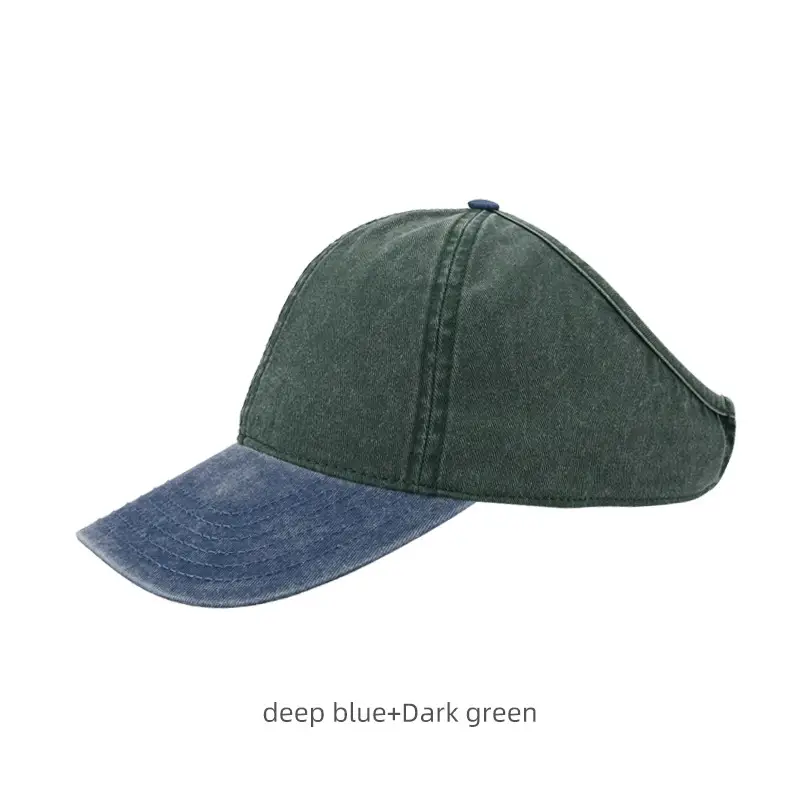 Wine Red Embroidered Baseball Cap Half Bristle