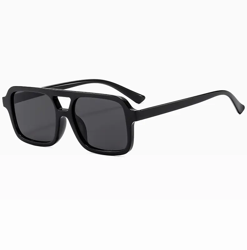 Men Black Aviator Sunglasses Double Beam Box Leopard Print β feature 12