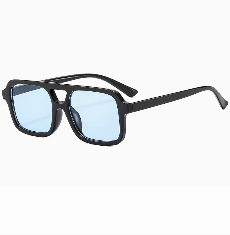 Men Black Aviator Sunglasses Double Beam Box Leopard Print β feature 16