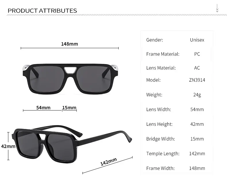 Men Black Aviator Sunglasses Double Beam Box Leopard Print β feature 9