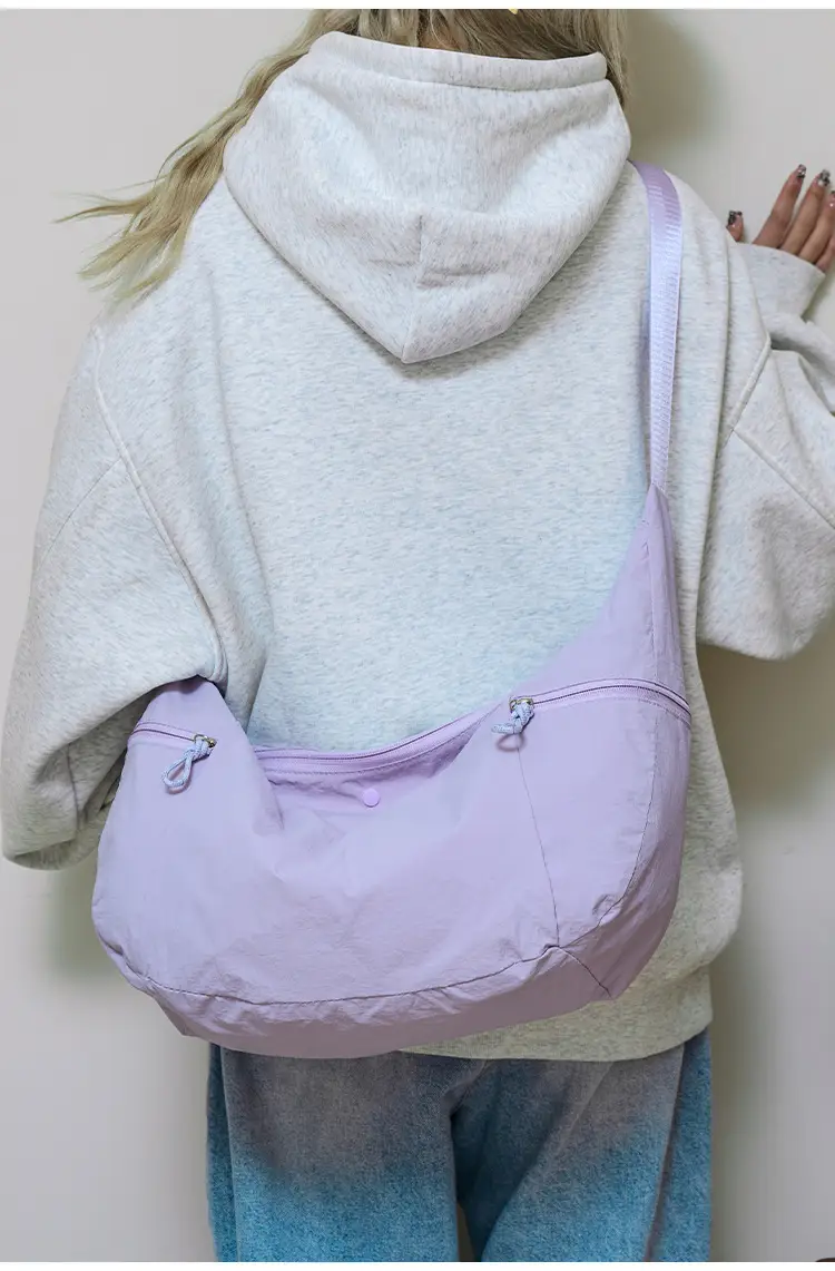 Lilac Nylon Messenger Bag 2024 with 2 Pcs — feature 12