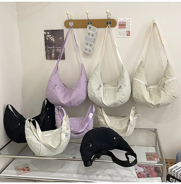Lilac Nylon Messenger Bag 2024 with 2 Pcs — feature 25