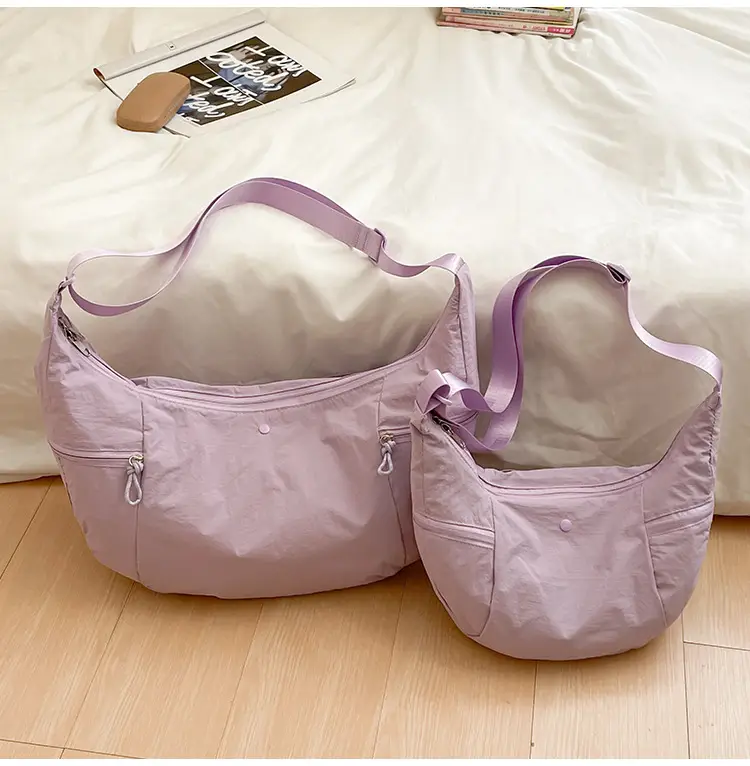 Lilac Nylon Messenger Bag 2024 with 2 Pcs — feature 34