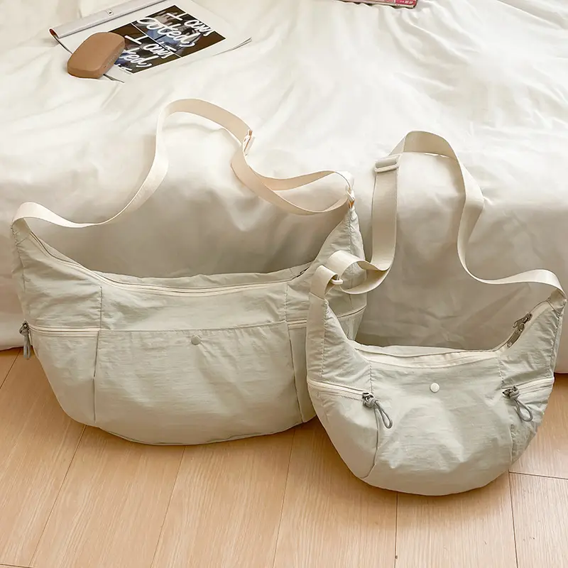 Lilac Nylon Messenger Bag 2024 with 2 Pcs
