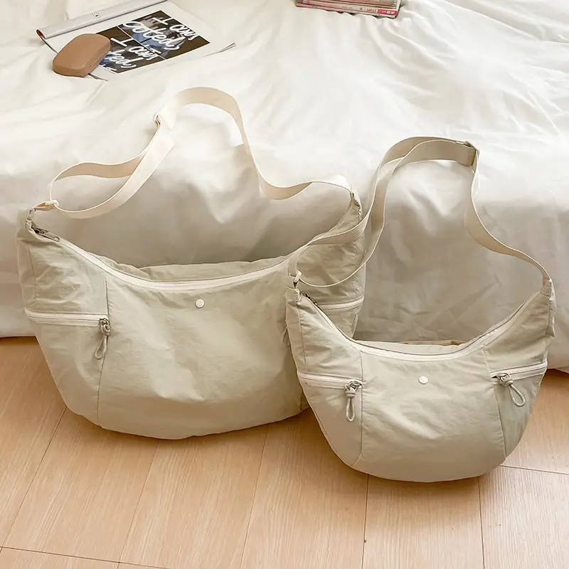 Lilac Nylon Messenger Bag 2024 with 2 Pcs