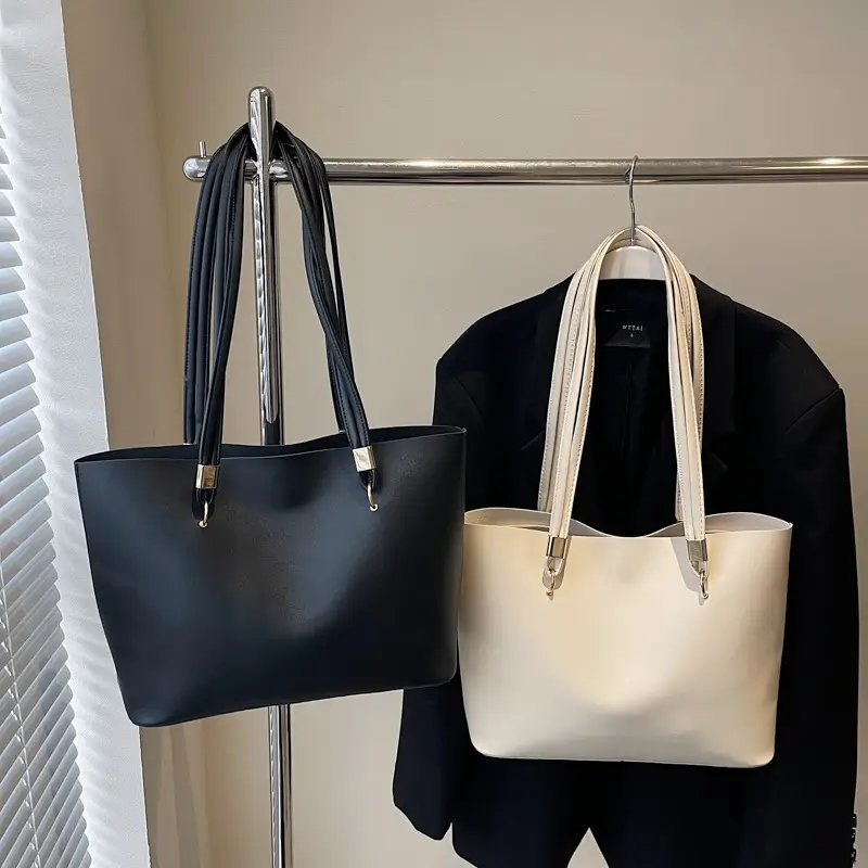 High-end Women's Large Capacity Shoulder Bag White