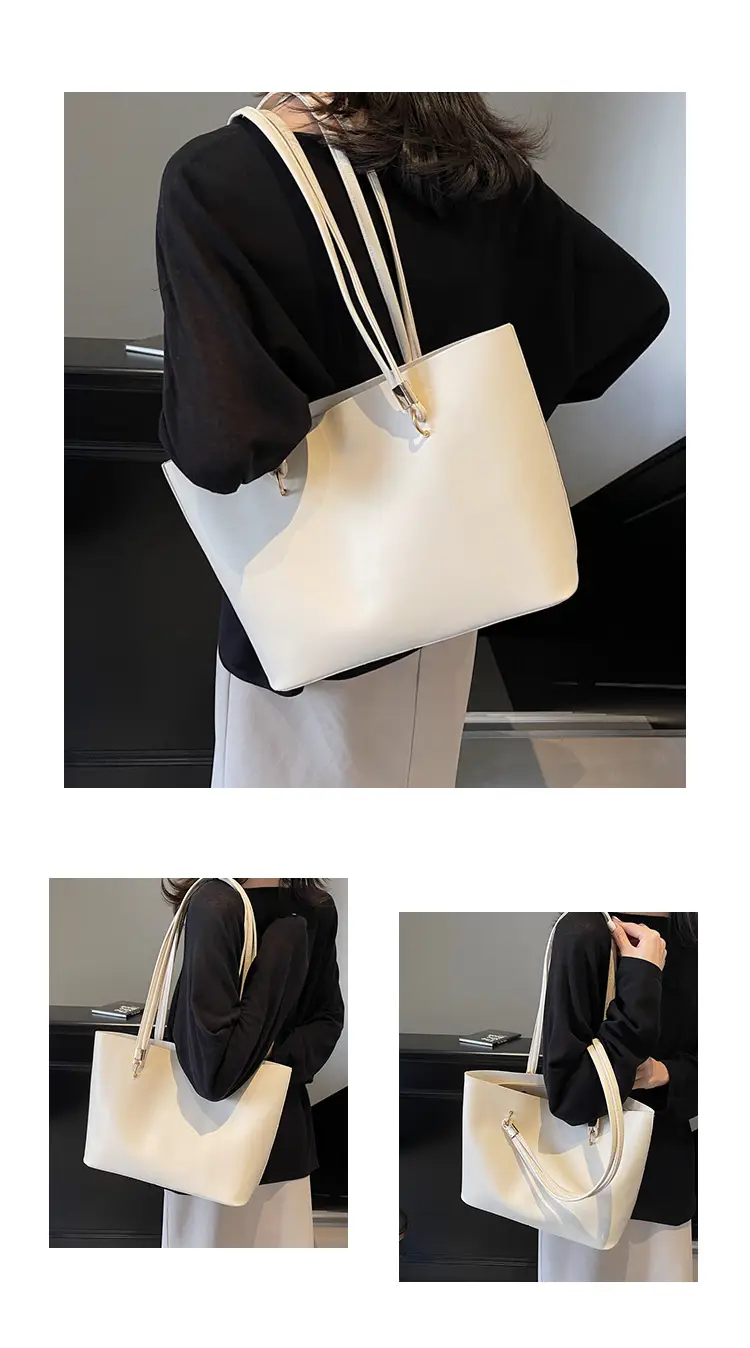 High-end Women's Large Capacity Shoulder Bag White — feature 17
