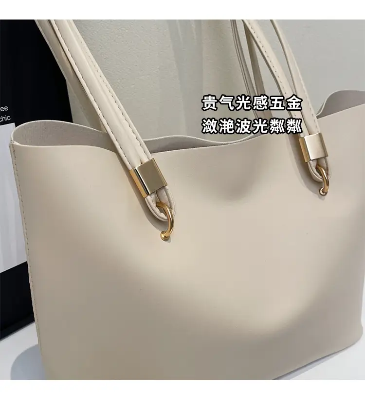 High-end Women's Large Capacity Shoulder Bag White — feature 3
