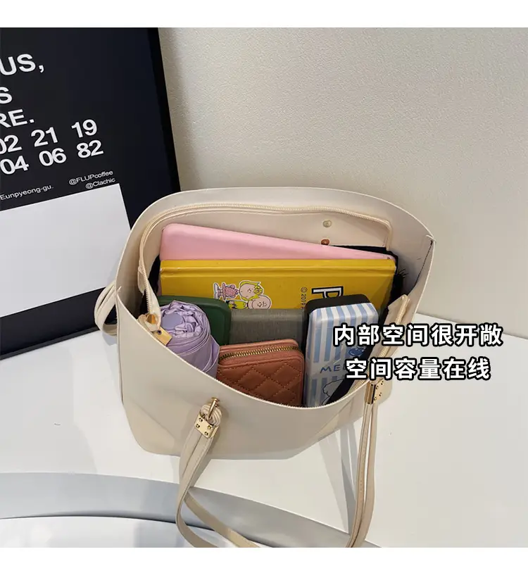 High-end Women's Large Capacity Shoulder Bag White — feature 6