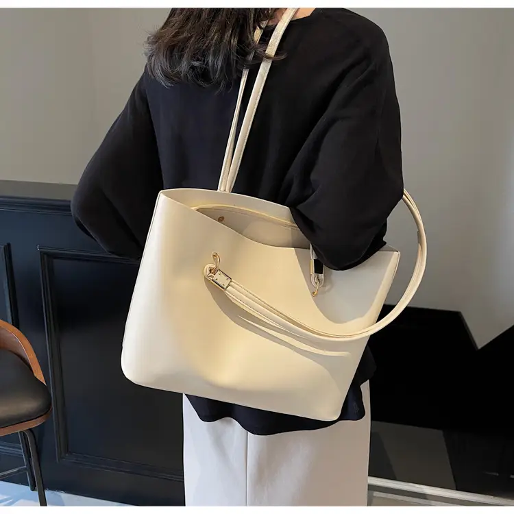 High-end Women's Large Capacity Shoulder Bag White — feature 8