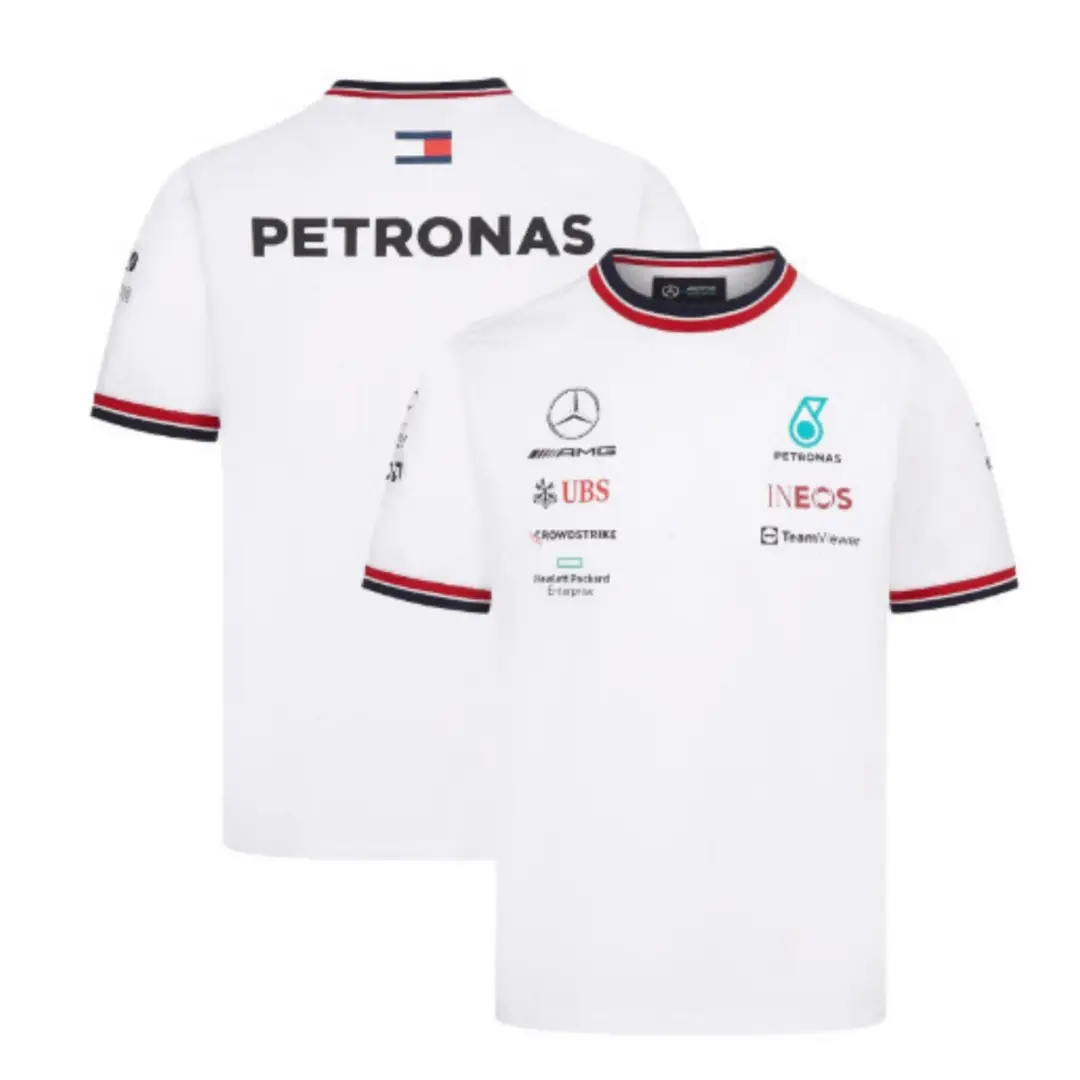 2024 New Quick-drying Racing Suit Off-road Motorbike Suit T-shirt Men's Short-sleeved Mercedes-Benz Team Short-sleeved Long-sleeved in stock