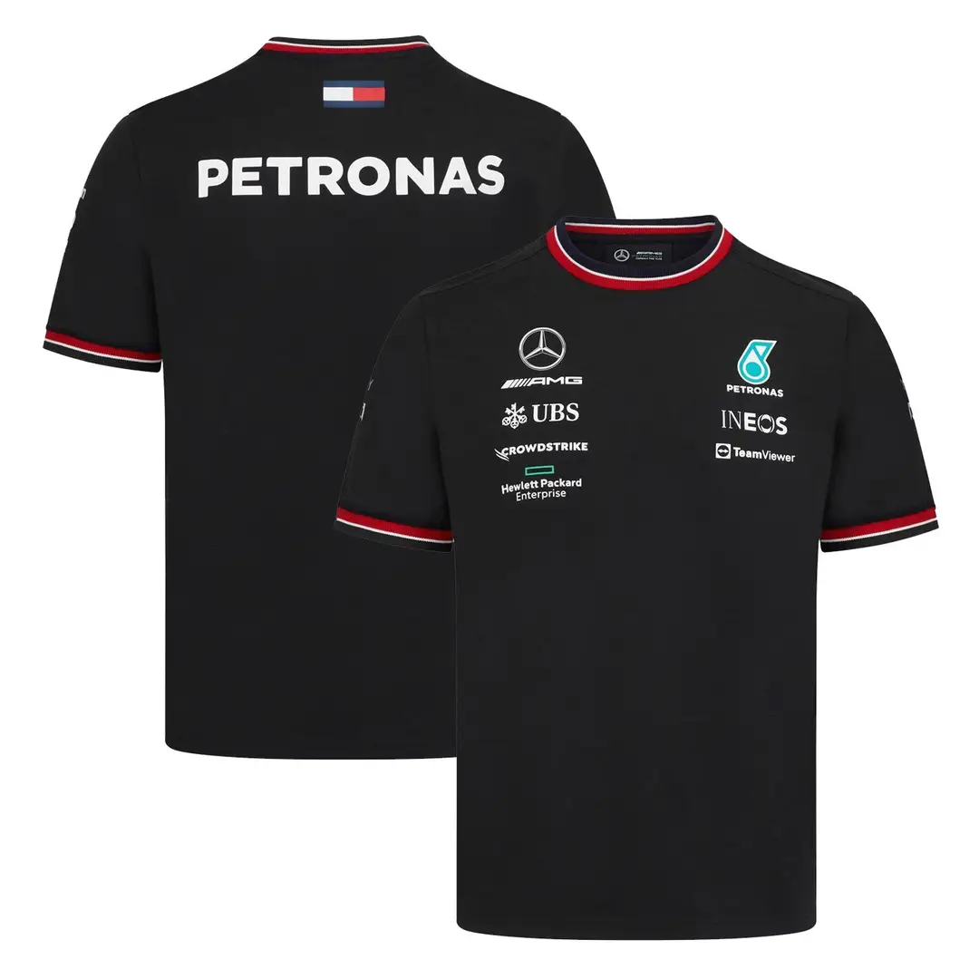 2024 New Quick-drying Racing Suit Off-road Motorbike Suit T-shirt Men's Short-sleeved Mercedes-Benz Team Short-sleeved Long-sleeved in stock