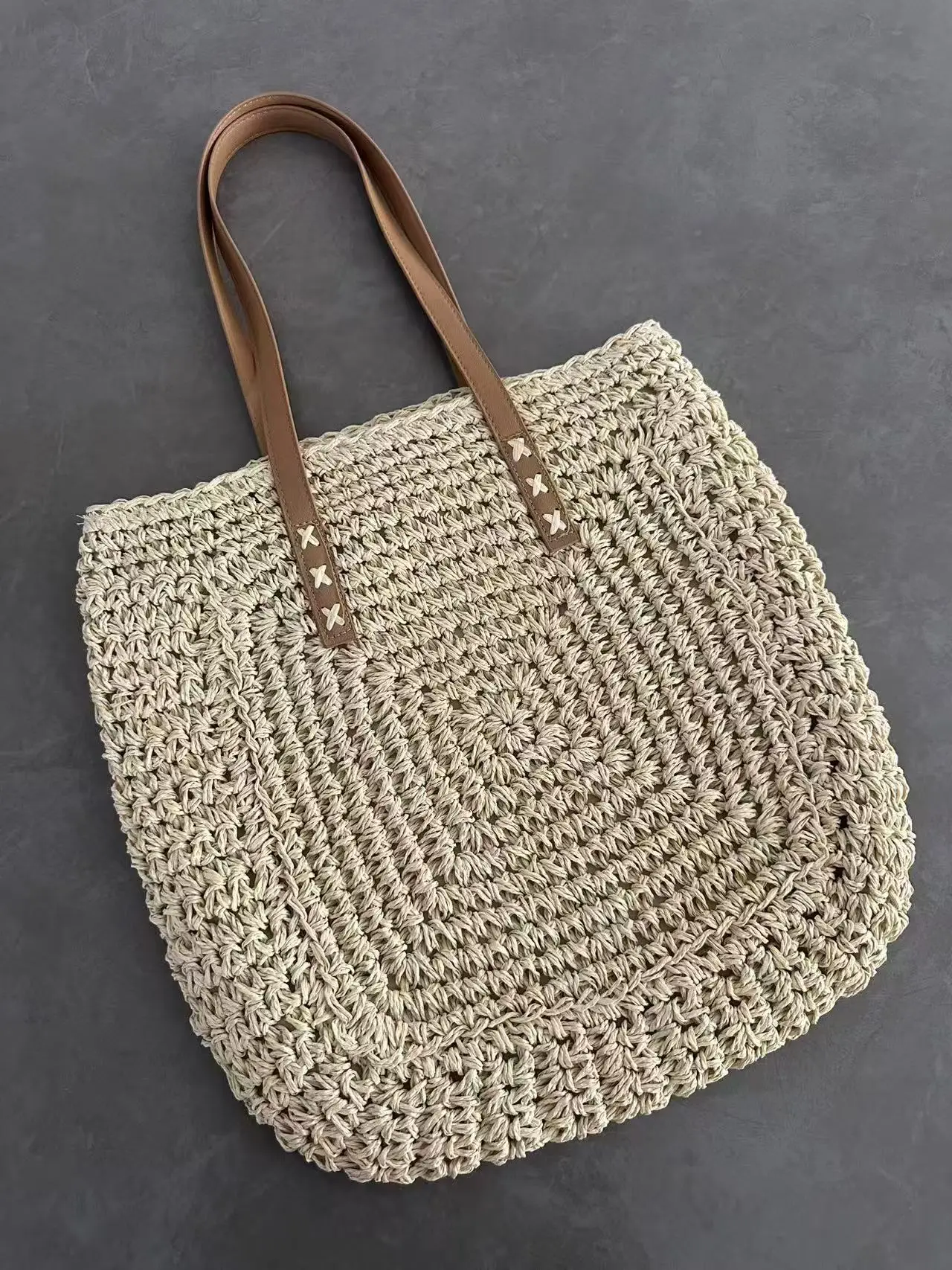 Hand-Woven Straw Bag for Women, Large Capacity, Shoulder Bag, Beach Use — feature 5