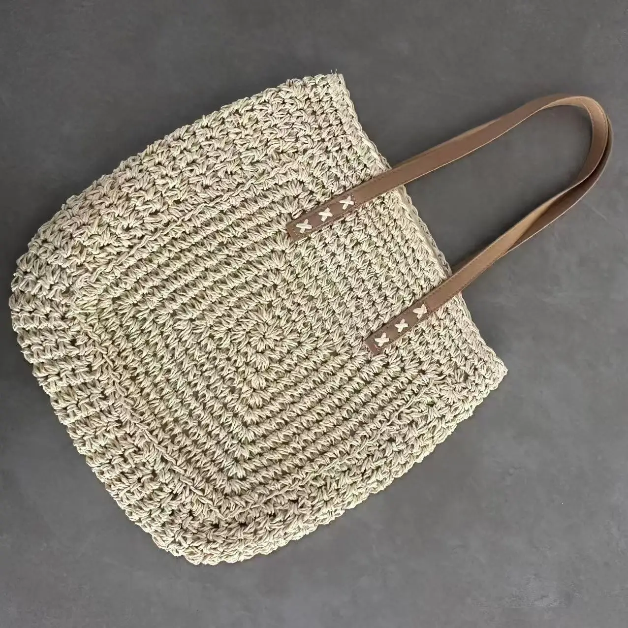 Hand-Woven Straw Bag for Women, Large Capacity, Shoulder Bag, Beach Use — feature 6
