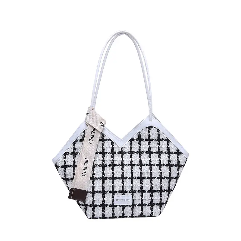 Women Plaid Shoulder Bag Winter Commuter Large Capacity - Image 9