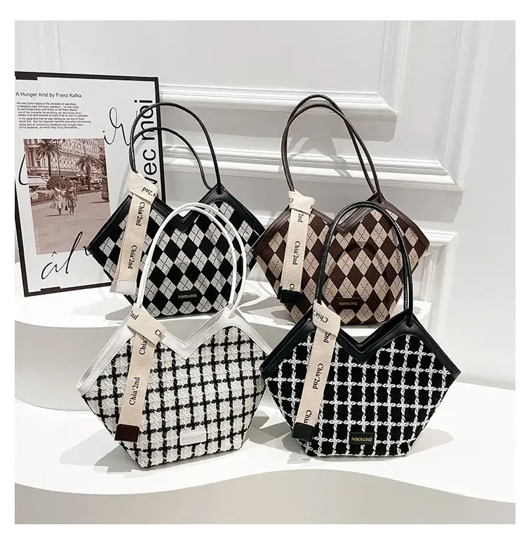 Women Plaid Shoulder Bag Winter Commuter Large Capacity — feature 11