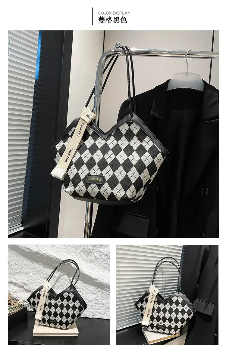 Women Plaid Shoulder Bag Winter Commuter Large Capacity — feature 12